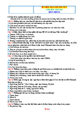 Đề Kiểm Tra Cuối Học Kì 1 Môn HĐTN 6 Năm Học 2025-2026 Có Đáp Án