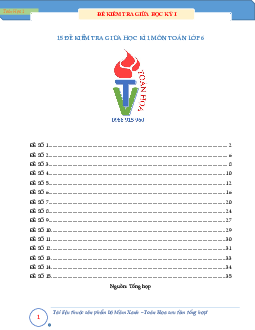 Tuyển tập 27 đề thi giữa HK1 Toán 6