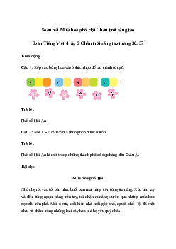 Soạn bài Đọc: Mùa hoa phố Hội - Tiếng Việt 4 Chân trời sáng tạo