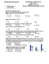 Đề tham khảo cuối kỳ 2 Toán 6 năm 2024 – 2025 trường THCS Châu Giang – Hà Nam có đáp án