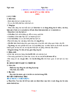 Giáo án Lịch Sử 6 kết nối tri thức học kỳ 1 phương pháp mới