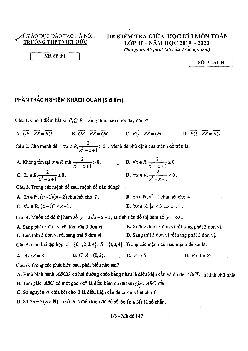 Đề kiểm tra giữa kì 1 Toán 10 năm 2019 – 2020 trường THPT Việt Đức – Hà Nội