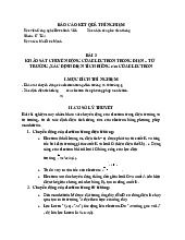 Báo cáo kết quả thí nghiệm bài 3: Khảo sát chuyển động của electron môn Vật lý và thí nghiệm 1 | Học viện Công Nghệ Bưu Chính Viễn Thông