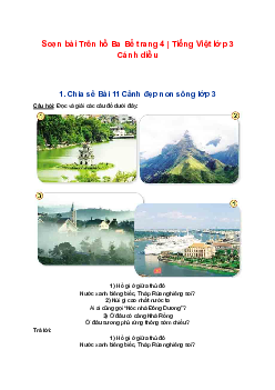 Soạn bài Trên hồ Ba Bể trang 4 | Tiếng Việt Lớp 3 Tập 2 Cánh diều