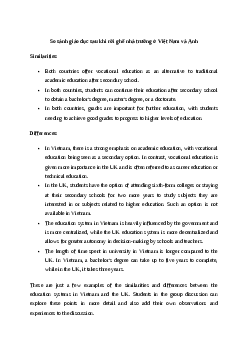 Điểm tương đồng và khác biệt giữa giáo dục sau khi rời ghế nhà trường ở Việt Nam và Anh  | Global Success