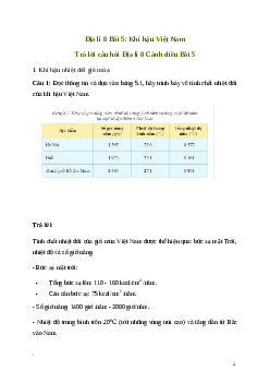 Giải Địa lí 8 Bài 5: Khí hậu Việt Nam | Cánh diều