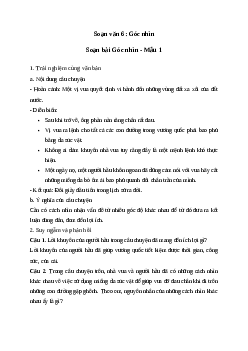 Soạn bài Góc nhìn - Chân trời sáng tạo 6