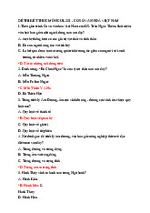 Đề thi kết thúc môn môn Cơ sở Văn hóa Việt Nam | Trường Đại học Duy Tân