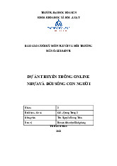 Dự án Truyền Thông Online về Nhựa và Đời Sống | Báo cáo Cuối Kỳ Con người và môi trường