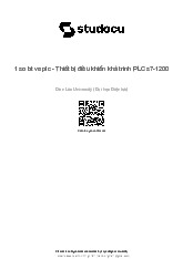 Một số bài tập về PLC | Đại học Điện lực