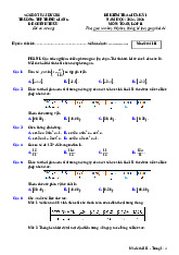 Đề giữa kỳ 1 Toán 11 năm 2024 – 2025 trường THPT Bình Giang – Hải Dương