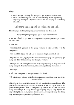 Soạn bài Viết bài văn nghị luận về một vấn đề xã hội (Dàn ý + 6 Mẫu) | Cánh diều