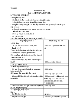 Giáo án Toán lớp 4 Tuần 6 | Kết nối tri thức