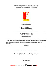 Giáo Trình Giải Tích II - Lý Thuyết và Công Thức (MATH 2C)