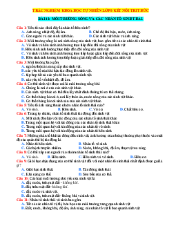 Trắc nghiệm KHTN 8 Kết nối tri thức bài 41 Môi trường sống và các nhân tố sinh thái (có đáp án)