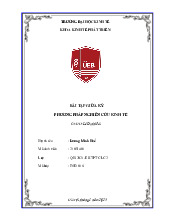 Bài tập SPSS môn Phương pháp nghiên cứu kinh tế | Đại học Ngoại Thương