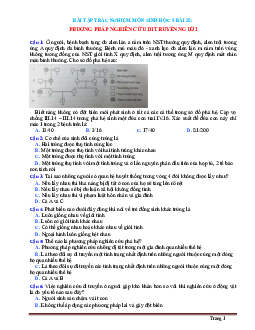 Trắc Nghiệm Sinh 9 Bài 28: Phương Pháp Nghiên Cứu Di Truyền Người (Có Đáp Án)