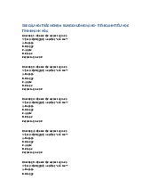 500 câu hỏi trắc nghiệm rung chuông vàng – Tiếng anh tiểu học (khối 3+4+5) tỉnh Khánh Hòa