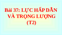 Giáo án điện tử Khoa học tự nhiên 6 bài 37 Chân trời sáng tạo : Lực hấp dẫn và trọng lượng
