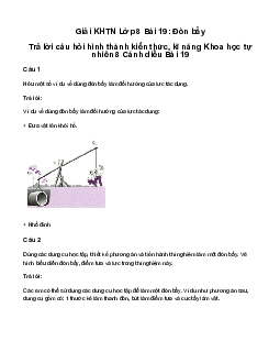 Giải KHTN 8 Bài 19: Đòn bẩy | Cánh diều