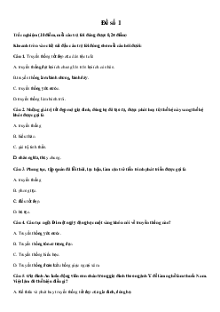 Đề thi giữa học kì 1 lớp 6 môn GDCD Cánh Diều năm 2023 - 2024