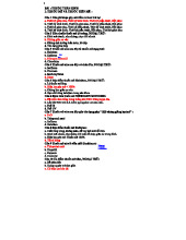 TRẮC NGHIỆM HÓA DƯỢC 2: THUỐC THẦN KINH VÀ GIẢM ĐAU