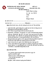 Đề thi cuối kì môn pháp luật đại cương | Pháp luật đại cương | Đại học Ngoại thương