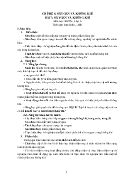 Giáo án Khoa học tự nhiên 6 sách Cánh diều Phần hóa học Chủ đề 4
