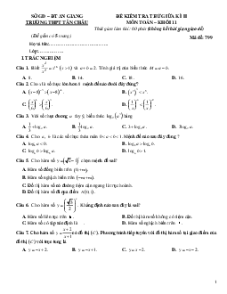 Đề thi thử giữa kì 2 Toán 11 năm 2023 – 2024 trường THPT Tân Châu – An Giang