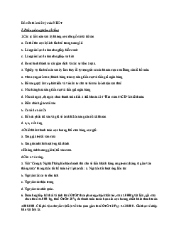 Đề thi mẫu học phần Nguyên lý kế toán