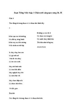 Luyện từ và câu: Luyện tập về động từ - Tiếng Việt 4 Chân trời sáng tạo