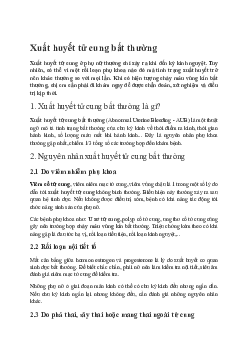 Xuất huyết tử cung bất thường là gì?