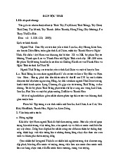 Nhóm dân tộc Thái và tập quán sống | Môn Dân tộc học đại cương - Đại học Văn hóa Hà Nội