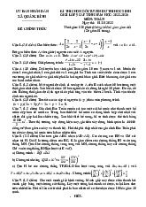 Đề chọn đội tuyển thi HSG tỉnh Toán 9 năm 2025 – 2026 xã Quảng Bình – Thanh Hóa