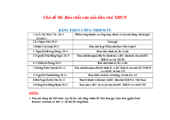 Bản chất của nên dân chủ xã hôi chủ nghĩa