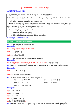 Phiếu bài tập môn Toán 6 Chân Trời Sáng Tạo