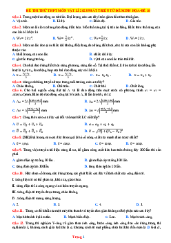 Đề luyện thi tốt nghiệp THPT môn Lý 2023 bám sát minh họa - Đề 10 (có lời giải)