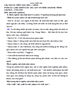 Nội dung ôn tập môn Triết | AJC