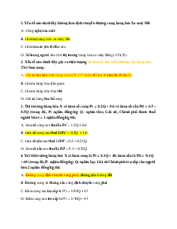 Ngân hàng câu hỏi trắc nghiệm Kinh tế vĩ mô - Chương 2,3,4 (có đáp án)