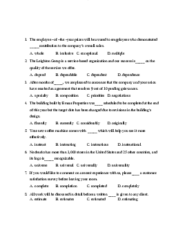 Bài tập ôn tập học phần Tiếng anh cơ bản