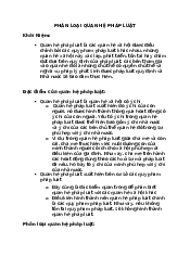 Phân loại quan hệ pháp luật - Pháp luật đại cương | Trường Đại học Phenika