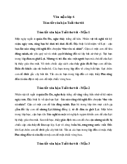 Văn mẫu lớp 6: Tóm tắt văn bản Tuổi thơ tôi (7 mẫu) - Chân Trời Sáng Tạo