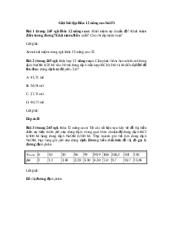 Hóa học 12 - Chuẩn độ axit - bazơ