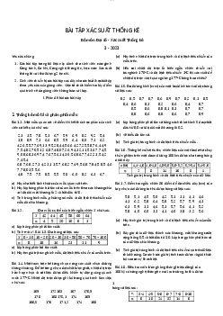 Bài tập Xác Suất Thống Kê  - bài tập không có đáp án| Trường Đại học Giao thông Vận Tải