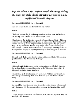 Soạn bài Viết văn bản thuyết minh (về đối tượng) có lồng ghép một hay nhiều yếu tố như miêu tả, tự sự, biểu cảm, nghị luận | Ngữ văn 11 Chân trời sáng tạo