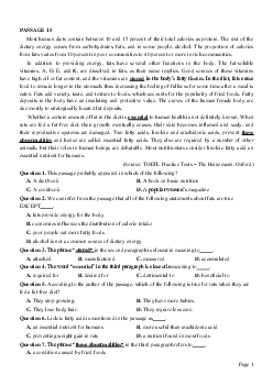 PASSAGE 15_Theme 6. Health and Lifestyles (Sức khỏe và lối sống)