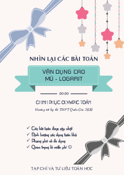 Nhìn lại các bài toán vận dụng cao mũ – logarit