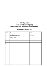 Bài tập lớn Đề tài: Toshiba và vụ gian lận tài chính lớn nhất lịch sử môn Kiểm soát nội bộ - Trường Đại học lao động -  xã hội.
