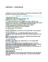 CH2=CH2 → (-CH2-CH2-)n - Hóa học 12