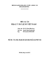 Các địa danh du lịch tiêu biểu tại Hà Nội | Tiểu luận địa lý du lịch Việt Nam